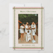 クラシックフェスティバル縁どミニマル写真クリスマス シーズンカード (正面)