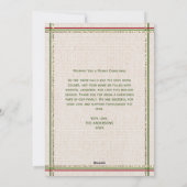 クラシックフェスティバル縁どミニマル写真クリスマス シーズンカード (裏面)