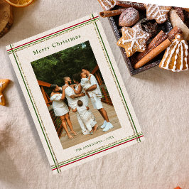 クラシックフェスティバル縁どミニマル写真クリスマス シーズンカード