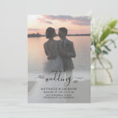 クラシックフエレガントォト結婚式招待状 招待状 (スタンド正面)