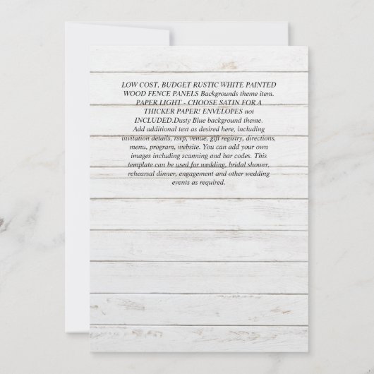 クラシックフォトオはっきりしたーラバーウェディング招待 招待状 (裏面)