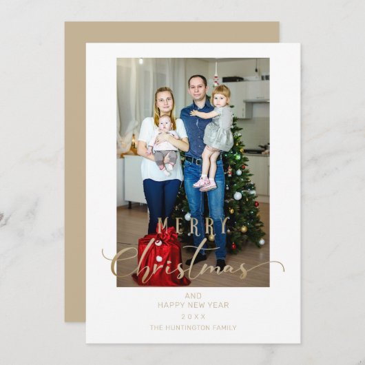 クラシックフォトクリスマススクお洒落リプト引用文 (正面/裏面)