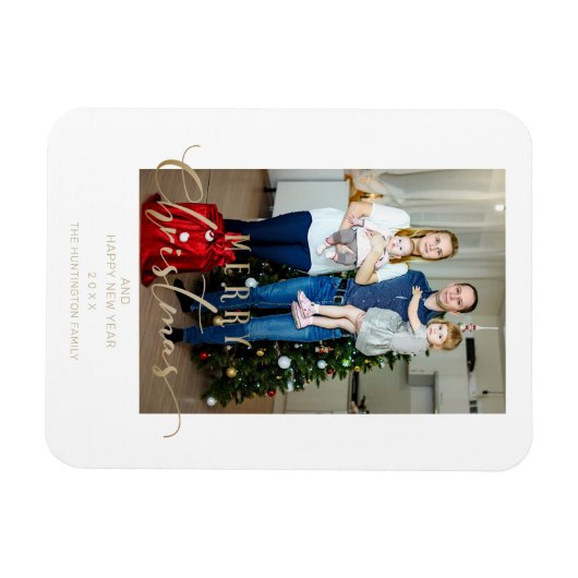 クラシックフォトクリスマススクお洒落リプト引用文 マグネット (横)