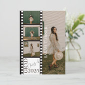 クラシックフォトストリップ2025シック卒業パーティー 招待状 (スタンド正面)