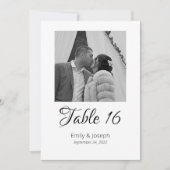 クラシックフォトテーブルナンバー 招待状 (正面)
