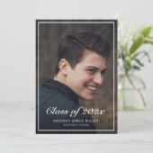クラシックフォトフレーム卒業発表 招待状 (スタンド正面)