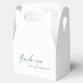 クラシックフォレストグリーンエレガントな結婚式 フェイバーボックス (オープン)