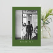 クラシックフォレストグ結婚リーンの写真サンキューカード サンキューカード (スタンド正面)