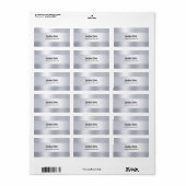 クラシックフォントスクリプトシルバーテンプレートのトップアドレス ラベル (フルシート)