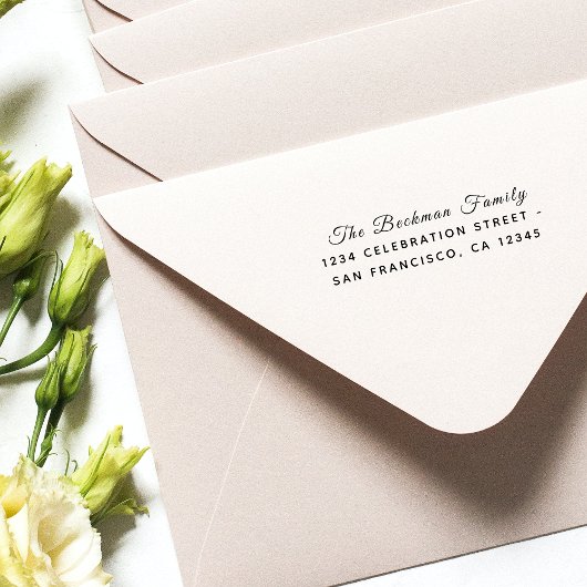 クラシックフォントホリデーパーティー差出人住所 セルフインキングスタンプ