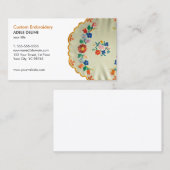 クラシックフォークユニーク刺繍 名刺 (正面/裏面)