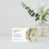 クラシックフォークユニーク刺繍 名刺 (スタンド正面)