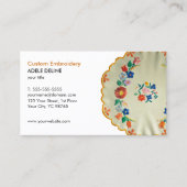 クラシックフォークユニーク刺繍 名刺 (正面)