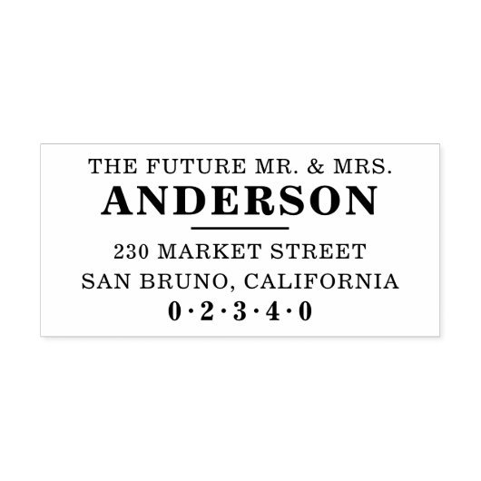 クラシックフォーマルはっきりした差出人住所 ラバースタンプ (インプリント)