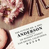 クラシックフォーマルはっきりした差出人住所 ラバースタンプ