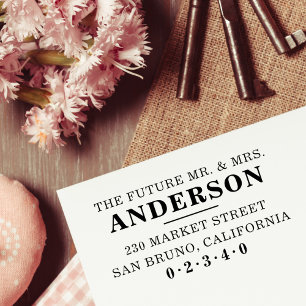 クラシックフォーマルはっきりした差出人住所 ラバースタンプ