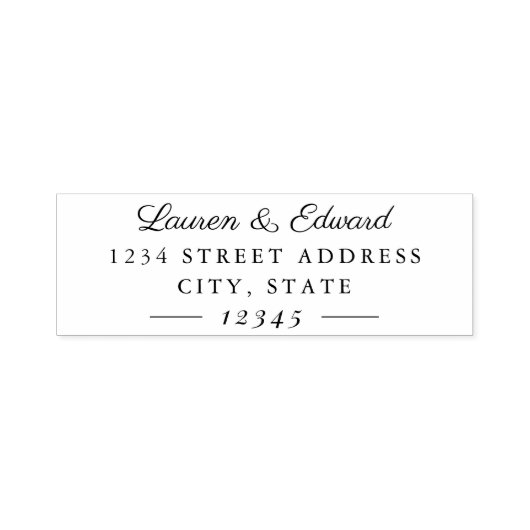 クラシックフォーマルカップル名の結婚差出人住所 セルフインキングスタンプ (デザイン)