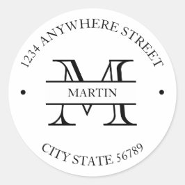 クラシックフォーマルファミリ名イニシャル差出人住所 ラウンドシール