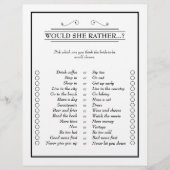 クラシックフォーマル両側ビンゴブライダルシャワーゲーム (正面)