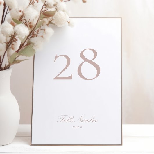 クラシックフォーマル書ピンクタ結婚ウペ テーブルナンバー