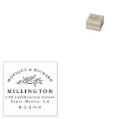 クラシックフォーマル植物結婚差出人住所 ラバースタンプ (押印)