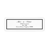 クラシックフォーマル白黒結婚差出人住所 ラベル (正面)