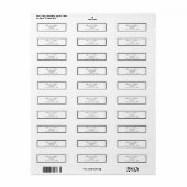 クラシックフォーマル白黒結婚差出人住所 ラベル (フルシート)