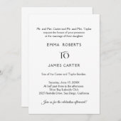 クラシックフォーマル結婚式招待状 招待状 (正面/裏面)