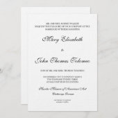 クラシックフォーマル結婚式招待状 招待状 (正面/裏面)