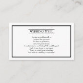 クラシックフォーマル結婚望の井戸の囲い エンクロージャーカード (正面)