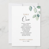 クラシックフォーマル緑の表1座席表 招待状 (裏面)