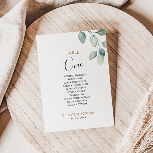 クラシックフォーマル緑の表1座席表 招待状