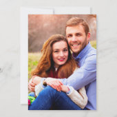 クラシックフォーマル黒と白シンプルの写真結婚の 招待状 (裏面)