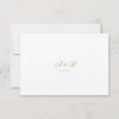 クラシックフォーマル黒と金ゴールド縁どのスクリ結婚プト 出欠カード (裏面)