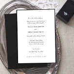 クラシックフォーマル黒縁ど結婚式招待状 招待状<br><div class="desc">黒エレガントと白の結婚式招待状と薄い黒縁どのフォントが施されている。素晴らしモダンフォーマルクラシック必要に応じて、文字の配置を追加、削除、調整できる。</div>