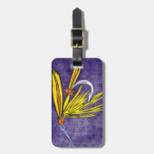 クラシックフライアンオレンジとイエローウェットフライアグラッジタグ ラゲッジタグ (正面縦)