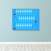 クラシックフライト付き添い人ストレッチキャンバス印刷 キャンバスプリント (インサイチュ (ウッドフロア))