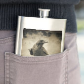 クラシックフラスコヴィンテージセピアレーブンデザイン フラスク (インサイチュ)