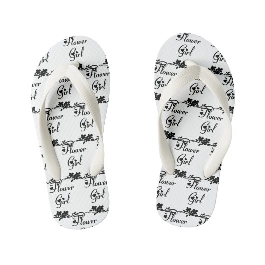 クラシックフラワーガール結婚ビーチサンダル キッズビーチサンダル (フットベッド)