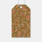 クラシックフラワーチンツかわいらしソフトフローラデザイン ギフトタグ (正面)