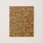 クラシックフラワーチンツかわいらしソフトフローラデザイン ジグソーパズル (縦)