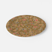 クラシックフラワーチンツかわいらしソフトフローラデザイン ペーパープレート (アングル)