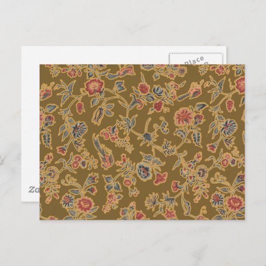 クラシックフラワーチンツかわいらしソフトフローラデザイン ポストカード (正面/裏面)