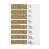 クラシックフラワーチンツかわいらしソフトフローラデザイン ラップアラウンド宛名ラベル (シート)