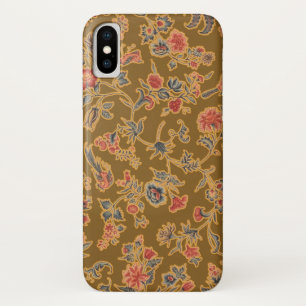 クラシックフラワーチンツかわいらしソフトフローラデザイン iPhone X ケース