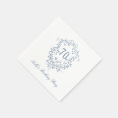 クラシックフランスのビクトリアンブルーバースデーパーティー スタンダードカクテルナプキン (角)