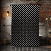 クラシックフランスの（紋章の）フラ・ダ・リパターン白黒 シャワーカーテン