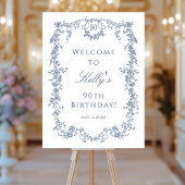 クラシックフランスのBlue 90thバースデーパーティーへようこそ ポスター