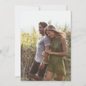 クラシックフランスのSage Greenフローラクレストフォト セーブザデート (裏面)