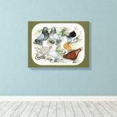クラシックフリルの野鳩 キャンバスプリント (インサイチュ (ウッドフロア))